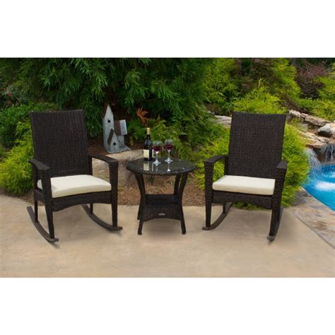 Maimi 3 Piece Outdoor Rocking Chair Set By Havenside Home Overstock