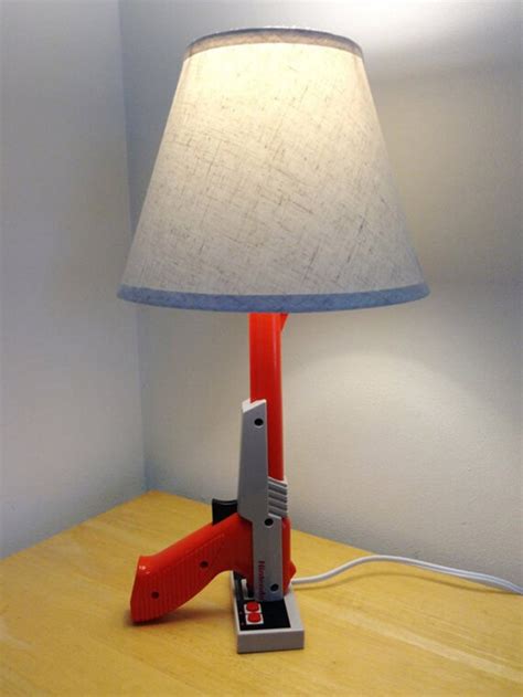 Zapper Gun Desk Lamp With Lamp Shade Nintendo Zapper Orange