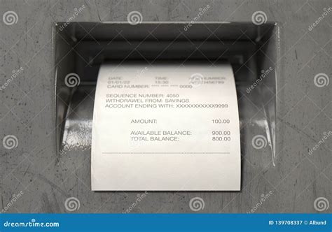 Atm Slip Withdrawel Receipt Stock Image Image Of Deposit Corporate