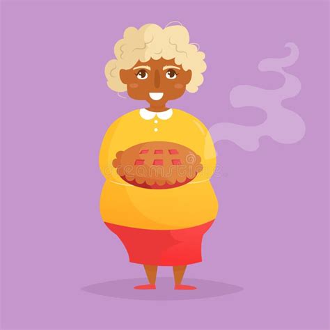 Granny With Cake Stock Vector Illustration Of Dress 12655982
