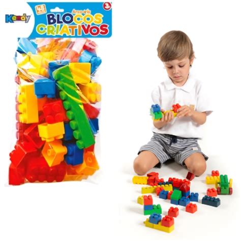 Brinquedo Blocos De Montar Infantil Educativo Encaixe Grande Shopee