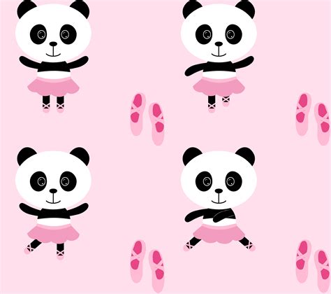 Get Wallpaper Gambar Kartun Panda Lucu Imut Pink Background Toyojunipo