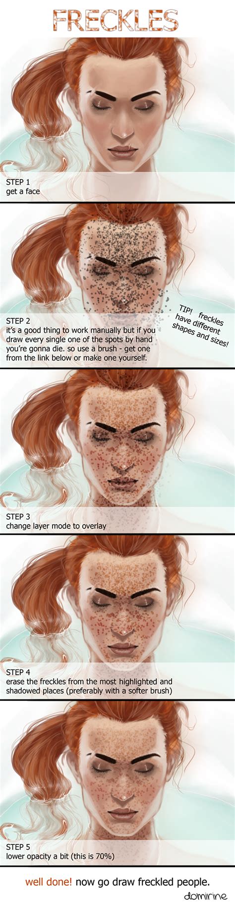 How I Do Freckles By Domirine On Deviantart Рисовать