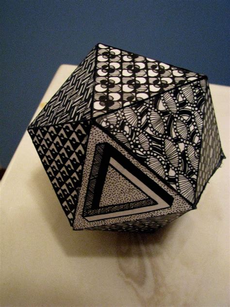 A Tangled Icosahedron 20 Sided Polygon Paper Shape