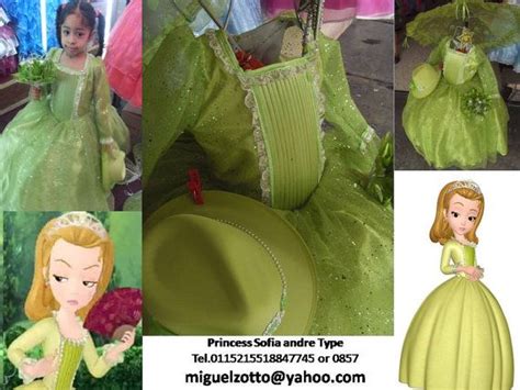 Amber Costume Dress Sofia The First Once Upon A Princess Cosplay Green