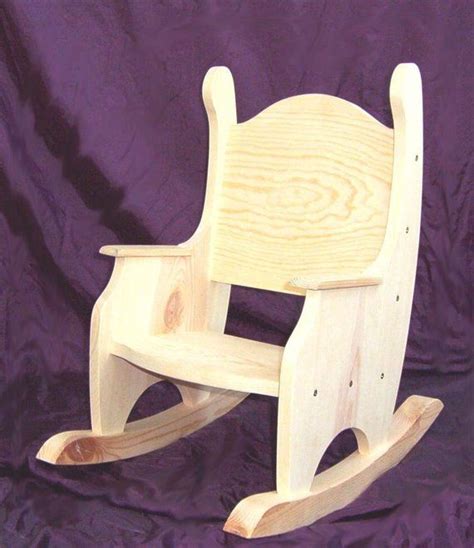 Childs Rocking Chair Unfinished Pine Wo Hearts Kids Rocking Chair
