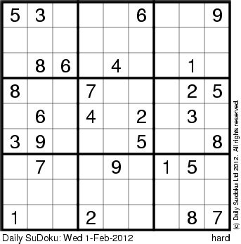 Sudoku as pdf to print out or play sudoku online. The Daily SuDoku