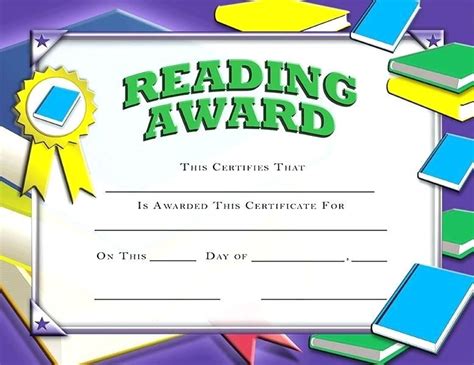 Printable Reading Award Certificates