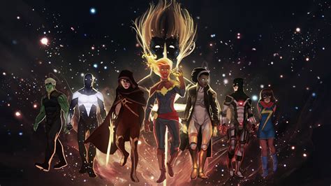 Captain Marvel Team Artwork 4k Hd Superheroes 4k Wallpapers Images