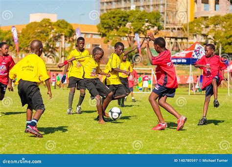 Black Kids Playing Soccer