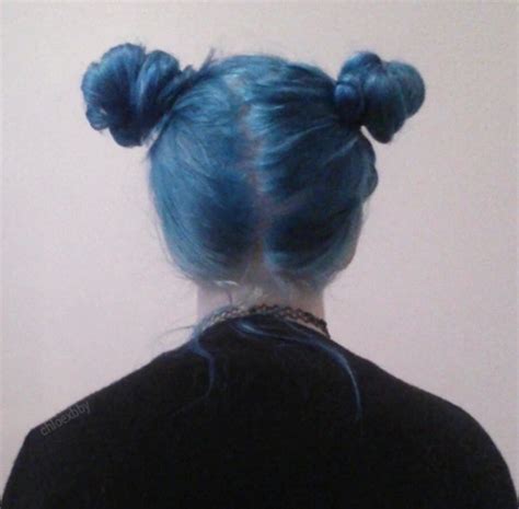 Aesthetic Blue Color Cute Girl Grunge Hair Indie