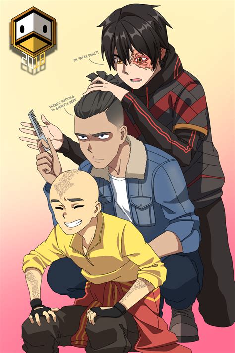 Aang Sokka And Zuko Modern Edition By Ducklordethan On Deviantart