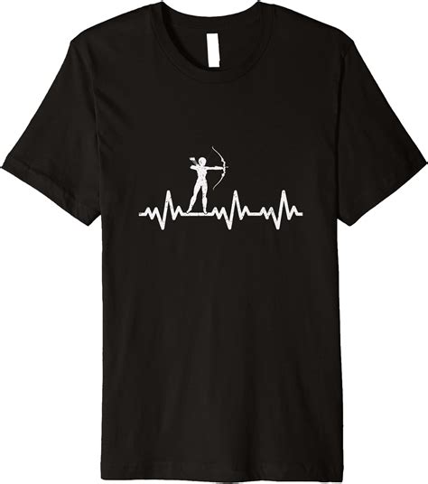 Love Archery Heartbeat Archery Premium T Shirt Clothing Shoes And Jewelry