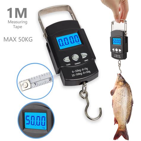 50kg Digital Travel Fish Luggage Postal Hanging Hook Lcd Electronic