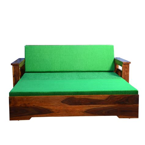 Buy Varsha Furniture Solid Sheesham Wood Sofa Cum Bed For Living Room