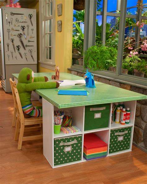 Tuck your extra plates and multiple gadgets you purchased during your celery juice phase in the cabinets of your kitchen island. 25+ Creative DIY Projects to Make a Craft Table - i ...