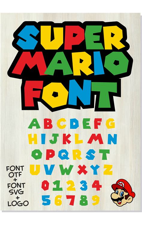 A Poster With The Words Super Mario Font In Different Colors And Styles
