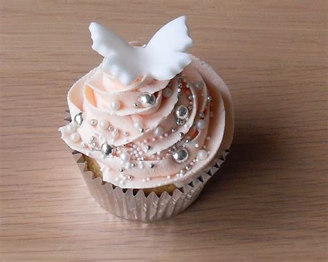 Pretty In Pink I Do Wedding Cupcakes Plus Glitter Snowflake And White