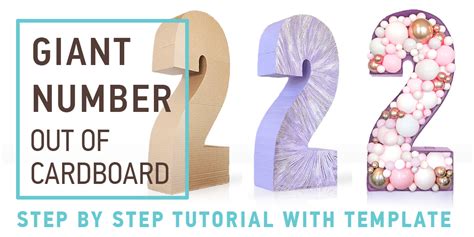 How To Make A Giant Cardboard Number Reuse And Play