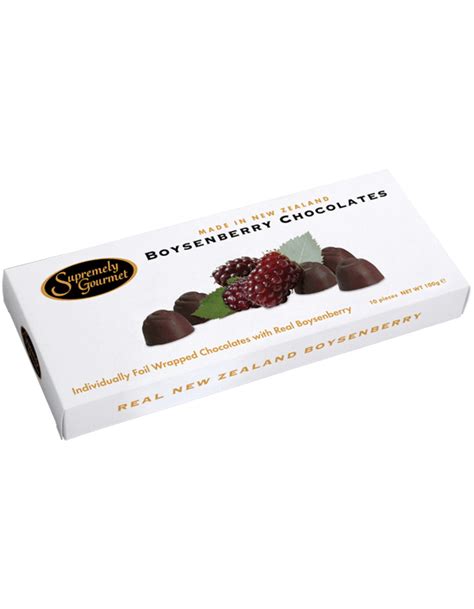 Supremely Gourmet Boysenberry Dark Chocolates 10 Piece