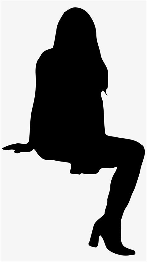 silhouette person sitting silhouette png png image c48