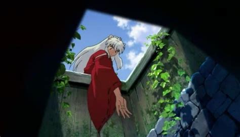 Inuyasha Reaching For Kagome In The Bone Eaters Well Screenshot From