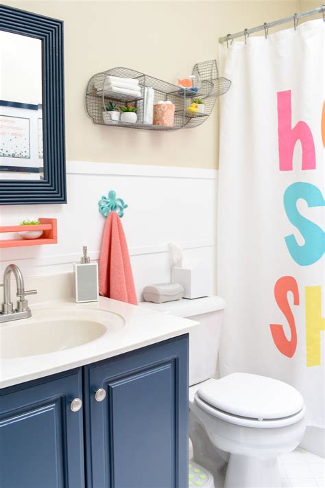 Shower curtains are a great way to add color and freshness to any bathroom. One Day Makeover: Staging A Kid's Bathroom To Sell In Just ...