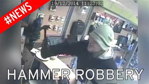 Watch Hammer Wielding Robber Demand Cash From Terrified Shop Worker In Shocking Cctv Footage