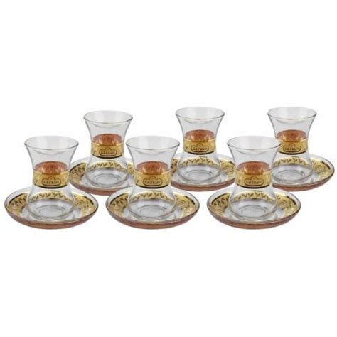 Buy Glided Special Turkish Tea Glass Set 6pcs Grand Bazaar Istanbul