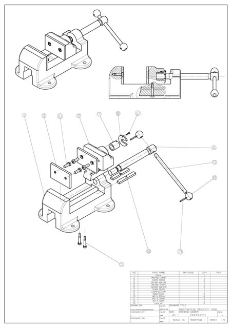 The models are provided in *.3ds and *.gsm formats. Vise Drawing at GetDrawings | Free download