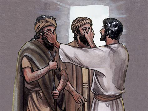 Freebibleimages Two Blind Men And A Mute Man Healed Jesus Heals
