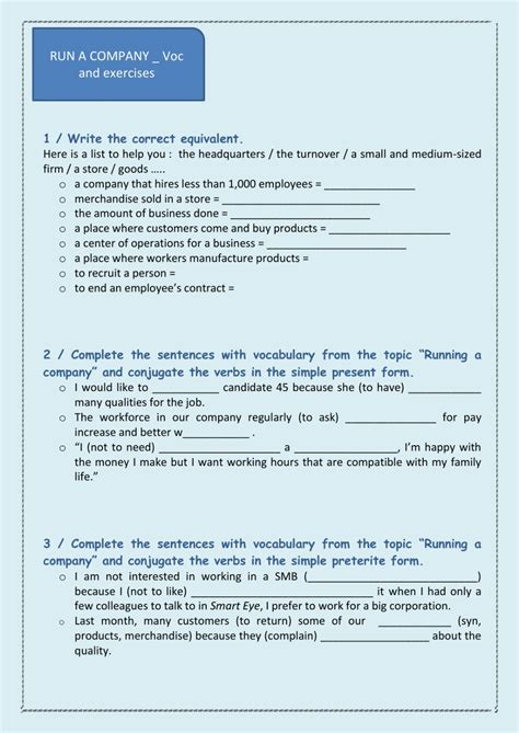 Pin On School Helpers English Esl Business Worksheets Most Downloaded