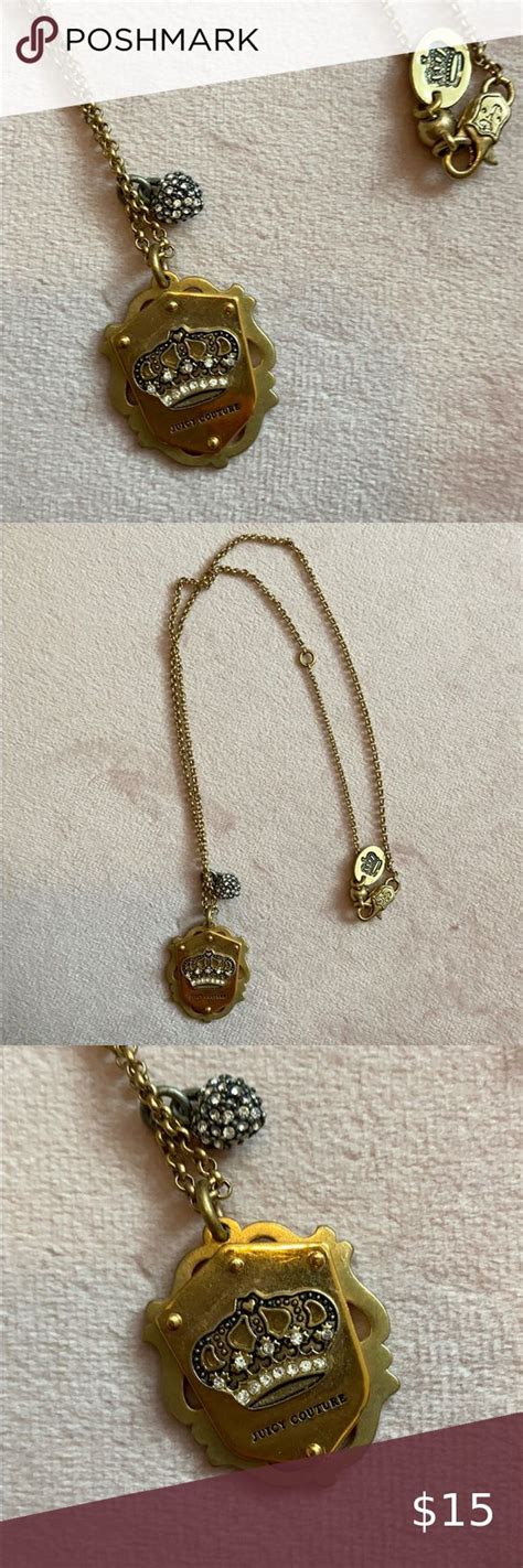 Juicy Couture Gold Crest Necklace Juicy Couture Jewelry Necklaces