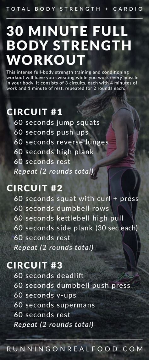 30 Minute Full Body Strength Training Workout For The Gym Full Body
