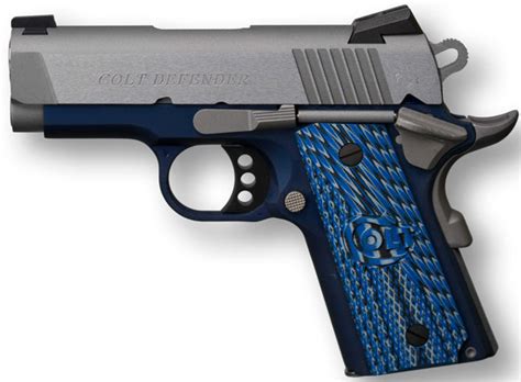 Colt Navy Titanium Blue Defender Pistol O7000dzt 45 Acp 3 Blue