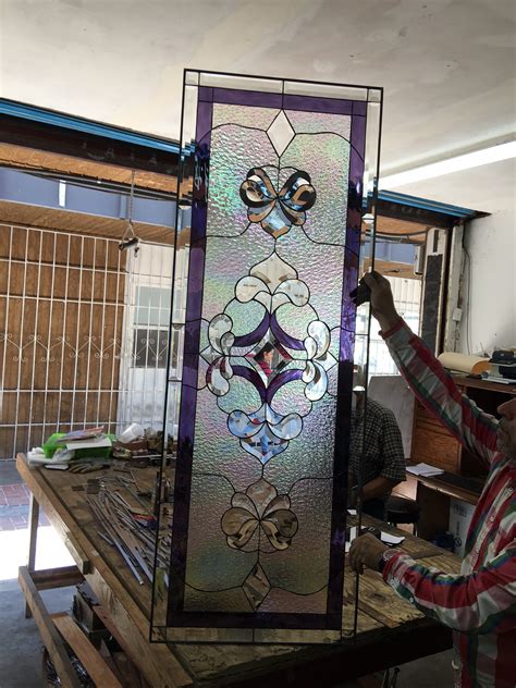Exquisite The Imperial Beveled Cluster Stained Glass Leaded Window Panel Or Cabinet Insert