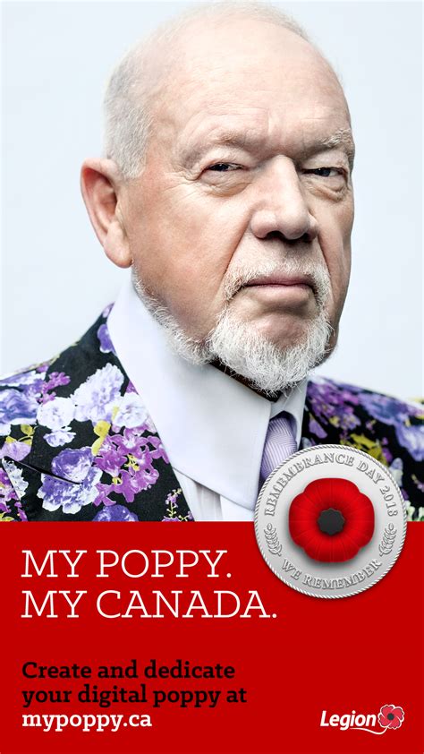 Don Cherry Ambassador For Mypoppyca Honouring And Supporting Canada