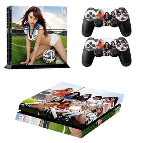 new football sex girl ps4 skin sticker for sony playstation 4 ps4 console film and cover decals