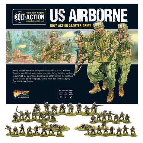 Buy Bolt Action Miniatures Warlord Games Us Airborne Starter Set