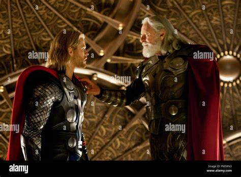Left To Right Thor Chris Hemsworth And Odin Anthony Hopkins In Thor From Paramount