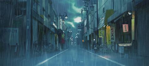 Anime Noir City Background Wallpaper Icerem