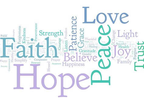 Faith Hope Peace Inspirational Words