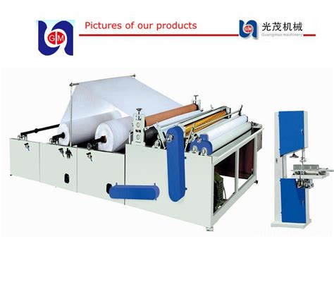 Semi Automatic Toilet Tissue Paper Processing Machine Rewinding Cutting Machine China Paper