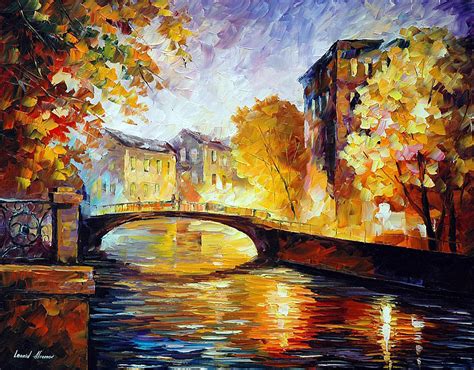 FALL EVENING 1 PALETTE KNIFE Oil Painting On Canvas By Leonid Afremov