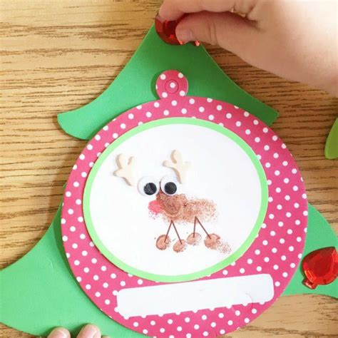 Thumbprint Reindeer Christmas Ornament Craft Kit