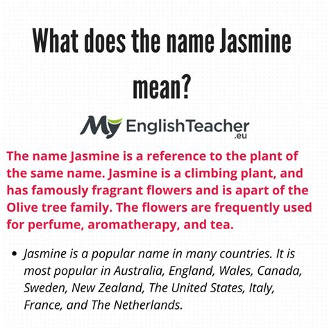 Octavia is of latin origin, and it means eighth. What does the name Jasmine mean? - MyEnglishTeacher.eu