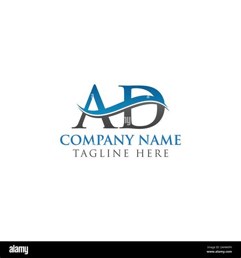 Ad Letter Logo With Creative Modern Business Typography Vector Template