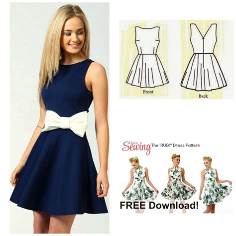 Free Dress Pattern The Ruby Dress Has A Very Simple Shape It Has A