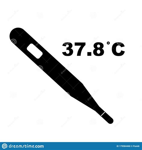 Simple Shape Of Fever Thermometer Stock Vector Illustration Of