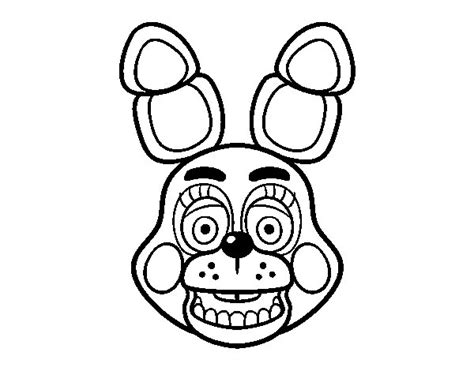 Bonnie Toy Face From Five Nights At Freddys Coloring Page